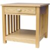 Vida Designs Ashton 1 drawer Lamp Table, Bedroom Furniture, Oak Wax Finished