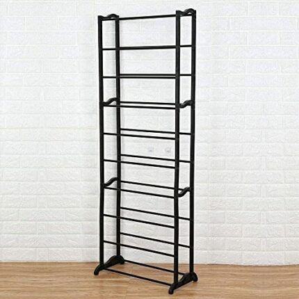 LILIKY Simple Multi-layer Economical Shoe Rack, Iron Metal Plastic Assembly, Shoe Rack At The Entrance Of Hall And Dormitory (Color : Schwarz)