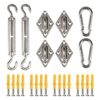 Yeahmart Heavy Duty Sun Shade Sail Fixing Kit for Garden Triangle and Square, Rectangle, 304 Stainless Steel Sun Shade Sail Fixing Hardware Acces