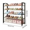 5-Tier Shoe Rack For Closet 15-20 Pairs Metal Free Standing Shoe Organizer Easy Assembly Shoe Storage Sturdy Shoe Shelf For Entryway, Garage, Bed