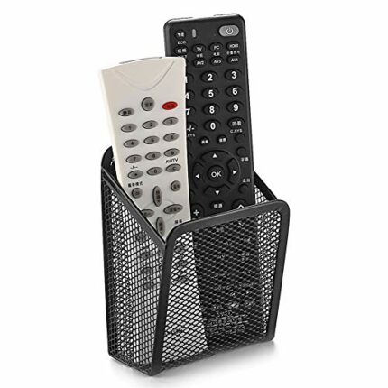Ivosmart Wall Mount Metal TV Remote Control Mobile Phone Storage Holder Media Organizer Box