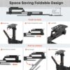 PUTORSEN 23-55 inch Ceiling TV Bracket Flip Down, Manual Folding Ceiling TV Mount, Height Adjustable Swivel Flip Down TV Bracket for Flat & Slopi