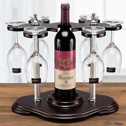 PIBM Creative Superimposable Wooden Wine Rack Household Wine Bottle Storage Display Stand Bar Office Decor J1024, 4#