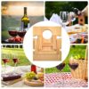 Wooden Wine Picnic Table, Foldable Snack & Cheese Tray,Perfect For Hosting Outdoor Wine Festivals, Family Picnics, Camping, Beaches