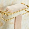 HIGOH Towel Racks,Bathroom Towel Rack Wall Mounted Towel Holder,Bath Hardware Copper Jade Accessories Towel Rack/Bar,Bath Shelf,Towel Holder Bras