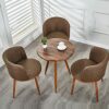 JYDQM Dining Room Chairs Nordic Style Dining Table With Chairs Set Furniture Cotton Linen Solid Wood Hotel Kitchen Restaurant Stool (Color : Gree