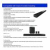 Alyphyly Universal Sound Bar Mounts Wall Mount Kit Soundbar Mounting Bracket for Soundbar Wall Mount Brackets with Hardware Kit
