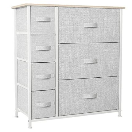 YITAHOME Chest of Drawers, Non-Woven Fabric 7-Drawer Storage Organizer Unit for Bedroom Living Room Closet, Sturdy Steel Frame, Easy Pull Fabric