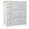 YITAHOME Chest of Drawers, Cationic Fabric 7-Drawer Storage Organizer Unit for Bedroom Living Room Closet, Sturdy Steel Frame, Easy Pull Fabric B