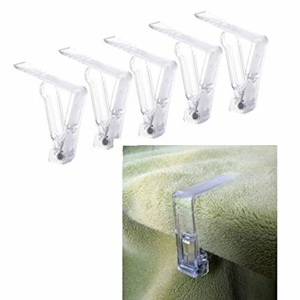 12 Pcs Clear Plastic Tablecloth Clips Table Cloth Clip for Tables Outdoor