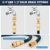 Expandable Garden Hose 100ft - Expanding Water Hose with 10 Function Nozzle, 4 Layer Latex and 3/4'' Solid Brass Fitting, Easy Storage Garden Wat