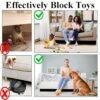 ARNCR 20ft Toy Blocker for Under Couch and Under Bed Under Couch Blocker for Toys and Pets Toys from Going Sliding Adjustable Bed Gap Bumper Unde