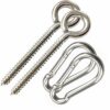 AIVOOF Hammock Hanging Kit, Heavy Duty Swing Hangers Eye Hooks for Hanging Swing Stainless Steel Hammock Hook Carabiner Set 800LB Capacity Swing