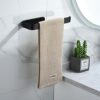 ANOTHEEE Hand Towel Holder Black Towel Ring Self Adhesive Towel Rail for Bathroom, Towel Rail Self Adhesive With 2 Pac Self Adhesive Hooks SUS304
