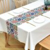 Yofori Table Cloth Wipe Clean Tablecloth Wipeable PVC Waterproof Rectangular Table Cover Plastic Table Protecter for Kitchen Outdoor (137x180cm,