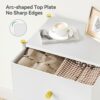 YITAHOME Chest of Drawer with 5 Drawers PU Leather Storage Drawers Dresser Vertical Chest Sturty Metal Frame for Bedroom Living Room Hallway Nurs