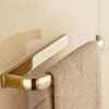 RSOCHS Brass Towel Rack, Bathroom Accessories, Golden Chrome Towel Rack, Household Towel Storage Rack