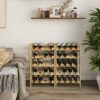 SMIBUY Bamboo Wine Rack, 20 Bottles Display Holder, 5-Tier Free Standing Storage Shelves for Kitchen, Pantry, Cellar, Bar (Natural)