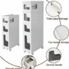 OPSREY Narrow Bathroom Floor Cabinet Storage Drawers, Space Saving Slim Toilet Paper Storage Cabinet with Casters Narrow Storage Drawer Cart Larg
