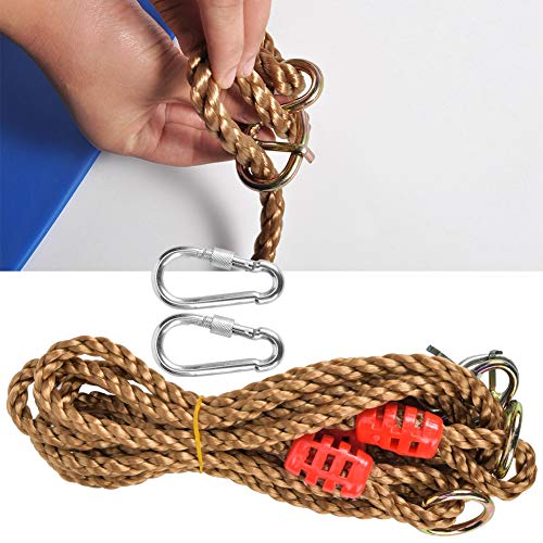 Eulbevoli Hammock Chair Straps Hanging Ropes, Swing Accessory Portable 300KG Capacity Swing Extension Rope for Extension Chain Of the Swing