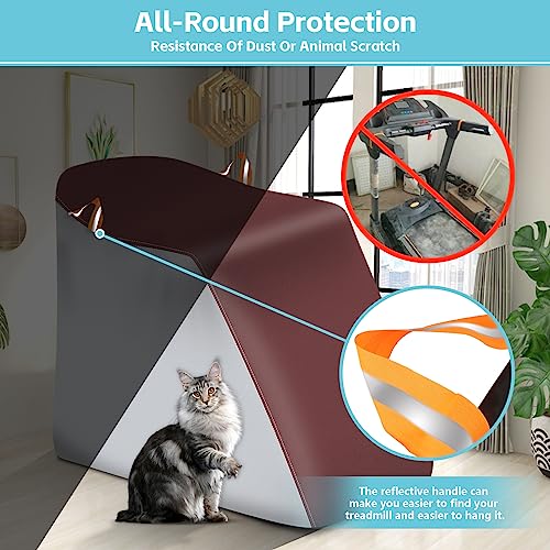CoukouCover Treadmill Cover, 600D Material with Oxford Fabric, Indoor and Outdoor Universal dust Cover with New Reflective Strip Design