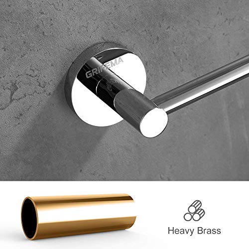 GRIFEMA IBIZA-G30101 Bathroom 60CM Single Towel Bar, Wall Mounted Brass Towel Rail, Chrome
