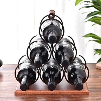 SDFGH Stacked Ring Wine Rack Wrought Iron Restaurant Decorative Wine Rack Wine Rack Wine Bottle Storage Rack