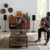 SANUS Wireless Speaker Stand for Sonos Five and Sonos Play:5 - Audio Enhancing Design for Vertical & Horizontal Audio with Built-in Cable Managem