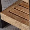 Harbour Lamp Sofa Side Table With Drawer for Living Room, Hallway, Bedroom - Handcrafted Reclaimed Wood Small Bedside Table with Shelf - Fully As