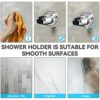 PROZADALAN Shower Head Holder, Strong Vacuum Suction Cup Hand Shower Bracket, Universal Adjustable Shower Holder Suction Cup, Detachable Wall Mou