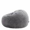 icon Kingston Large Bean Bag, Jumbo Cord Bean Bag, Charcoal Grey, Bean Bag chair for Adults with Filling Included, Comfortable Lounging Chair for