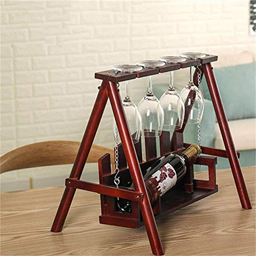 PIBM Stylish Simplicity Wine Shelf Solid Wood Wine Rack, Wine Cabinet Living Room Decoration