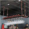 Stylish Simplicity Down Wine Rack Vintage Wrought Iron Wine Rack Bar Wine Rack Glass Wine Glass Holder Household Goblet Rack - Restaurant Kitchen