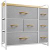 YITAHOME Chest of Drawers, Fabric 7-Drawer Storage Organizer Unit for Bedroom Living Room Closet, Sturdy Steel Frame, Easy Pull Fabric Drawer & W