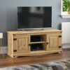 Amazon Brand - Movian Corona TV Cabinet, 2 Door 1 Shelf, Solid Pine Wood, 51 x 120 x 40 cm & Brand - Movian Corona Coffee Table With Drawer, Dist