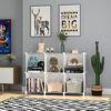 FUNLAX Cube Storage Unit, 6 Cube Bookcase Bookshelf Portable Bathroom Storage Plastic Cube Organiser Stackable Cube Shelving Unit for Clothes Boo