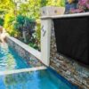ELR Outdoor TV Cover 22 to 24 inches Screen Cover Resistant Water Protector Dust-Proof Cover for Outdoor Garden Pool TV Television Screens (22-24