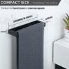 Sayayo Bathroom Towel Holder Hand Towel Ring Black Towel Rail SUS304 Stainless Steel 8-inch Wall Mounted, EGJF020-B