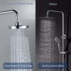 Rainfall Shower Head,High Pressure Rain Shower Heads,6-inch Luxury Modern Chrome Fixed Shower Head,Adjustable with Rain Overhead Shower Head
