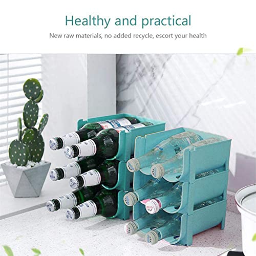 Rianpesn Soda Organizer for Refrigerator,Kitchen Drink Holder - Drop-proof Storage Rack for Pantry, Freezer, Hollow-out Design, Holds Beverage Ca