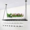 Wine racks Wall Mounted Chain Wine Bottle Holder | Hanging Stemware Glass Holder | Metal Storage Rack | Home & Kitchen Decor, for Bars,Restaurant