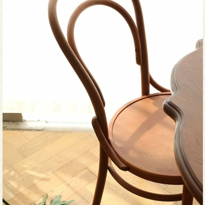 WALNUT Wood Dining Chairs Chairs for Kitchen Retro and Nostalgic Home Furniture Backrest Stool Movable