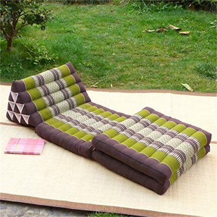 QUANJJ 3-Fold Mat with Triangle Cushion – Comfortable TV Pillow, Foldable Mattress with Cushion 165x50x30cm