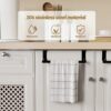 VEHHE Over Door Towel Rack-2pcs, 12.7-Inches, Cabinet Towel Holder with Eva Foam Pads, Over Cabinet Towel Bar with 2 Hooks, Dish Towel Holder wit