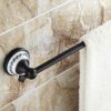 Ceramic Towel Bar Single Bar Matte Black Bronze Antique Bathroom Copper Bathroom Wall Towel Rack 60Cm/D