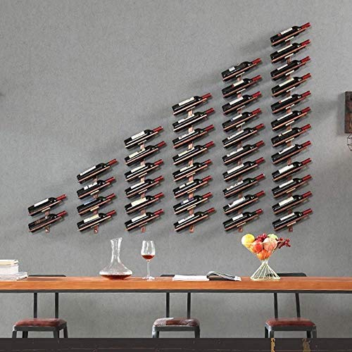 NEOCHY Wine Rack Modern Wall-Mounted Wine Bottle Storage Rack Display Stand Storage Rack Bar, Home Kitchen Storage Rack Living Room Decoration Di