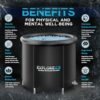 Explore Ice Bath Tub for Athletes [Improved Model] - Extra Large Cold Tub, Premium Cold Plunge Tub Outdoor, Portable Ice Bath, Ice Barrel Cold Th