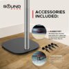 2 x Soundbass ONE Floor Stand, Black, Compatible with Sonos ONE, ONE SL & Play:1, Full Hardware Kit Included, Designed in The UK