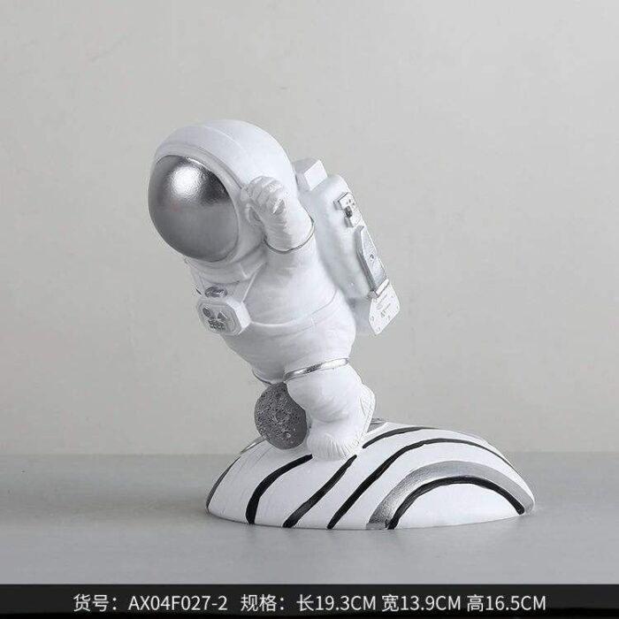 Wine Rack Nice Restaurant Decor Crafts, Spaceman Tabletop Decoration White Resin Livingroom Astronaut Wine Holder, Wine Rack Shelf Resin Practica