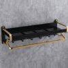 Stainless Steel Towel Rack Wall Mounted Bathroom，Bath Towel Bar Towel Rack Classic Wall-mounted Stainless Steel Bathroom Towel Rack